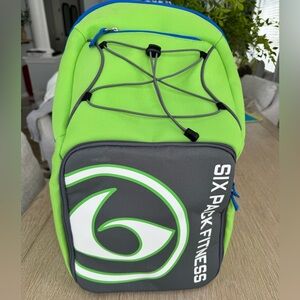 6 PACK FITNESS EXPEDITION BACKPACK Bag MEAL MANAGEMENT SIX PACK Neon Green